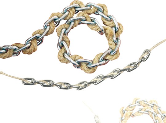 Balance compensation chain for WFQ rope lift